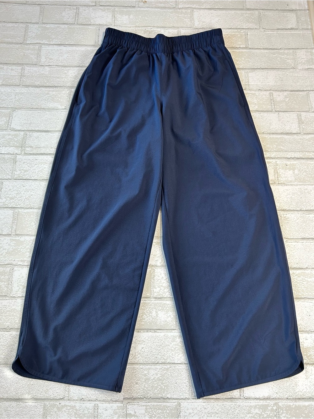 Athleta Midday Mid Rise Crop Poplin Pants Navy XS